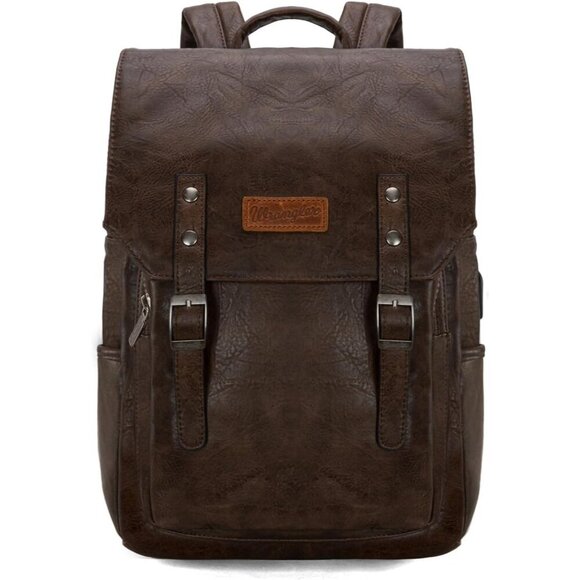 Vegan Leather Backpack Unisex Work Backpack Laptop Up to 17.3 Inches main image 6